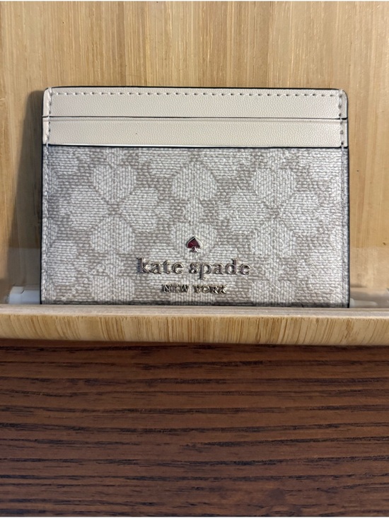 kate spade Handbags - kate spade Cream Floral Jacquard Cardholder with Pale Yellow Trim